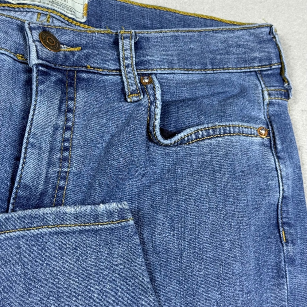 Free People Blue Ripped Knee High Rise Skinny Jeans Womens Size 29L Distressed